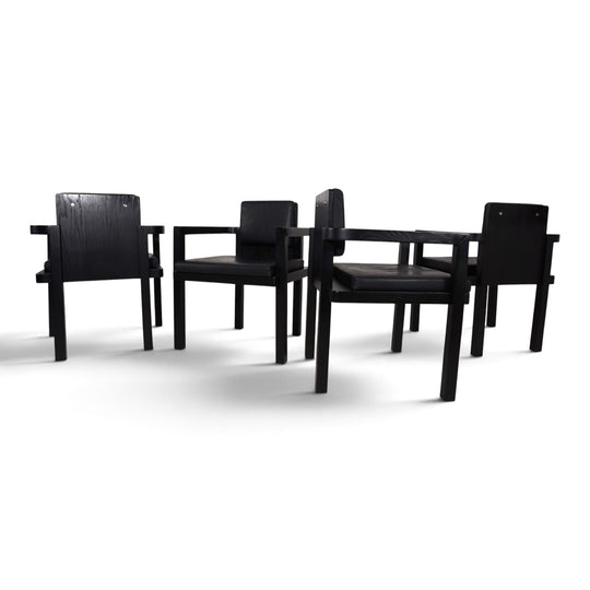 Set of 4 Tecta D51 beech dining/conference chairs by Walter Gropius, 1923