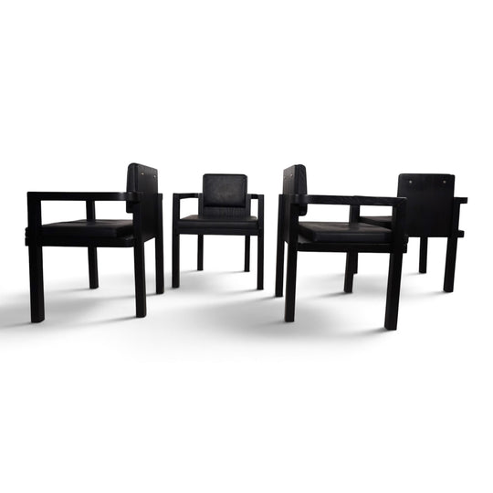 Set of 4 Tecta D51 beech dining/conference chairs by Walter Gropius, 1923