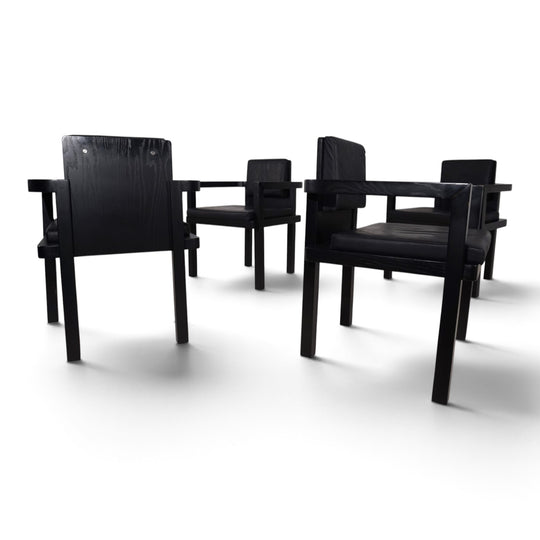 Set of 4 Tecta D51 beech dining/conference chairs by Walter Gropius, 1923