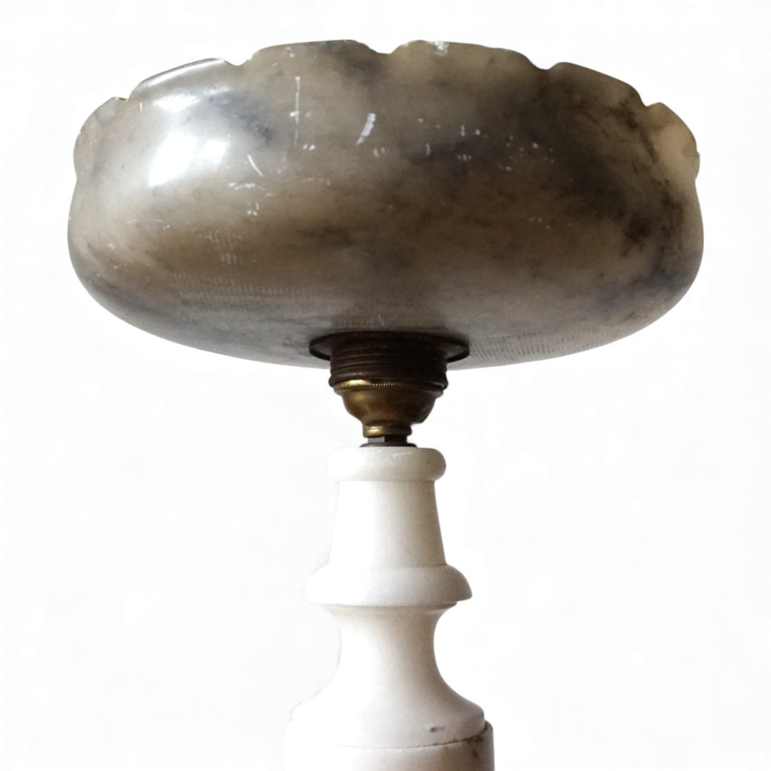 Französische Tischlampe Louis XVI Marmor, 1900