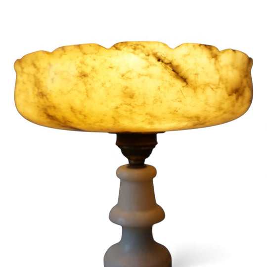 Französische Tischlampe Louis XVI Marmor, 1900