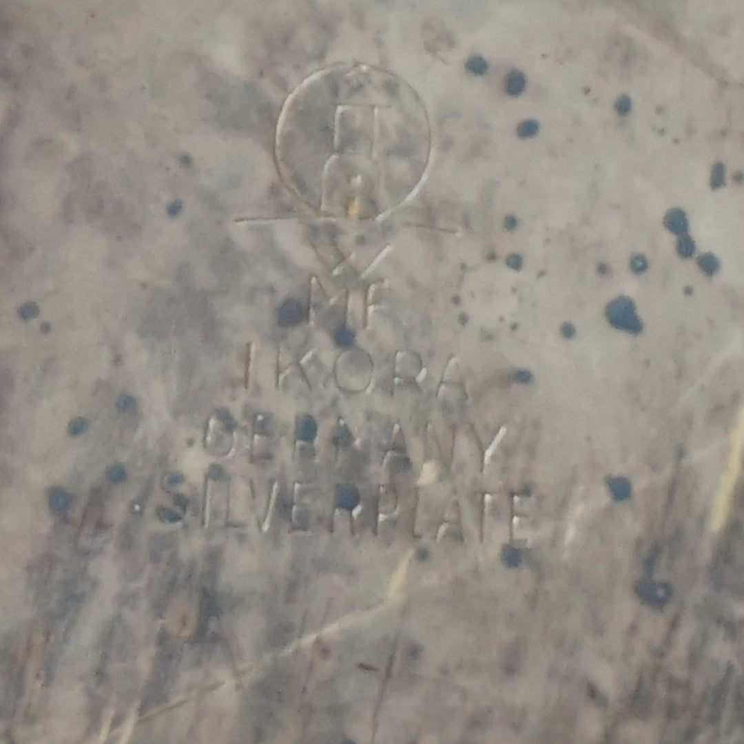 WMF Ikora skulpturale Bauhaus Schale Messing versilbert von Paul Haustein, 1920