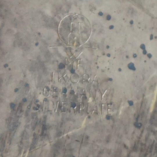 WMF Ikora skulpturale Bauhaus Schale Messing versilbert von Paul Haustein, 1920