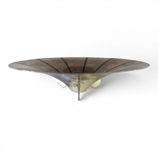 WMF Ikora skulpturale Bauhaus Schale Messing versilbert von Paul Haustein, 1920