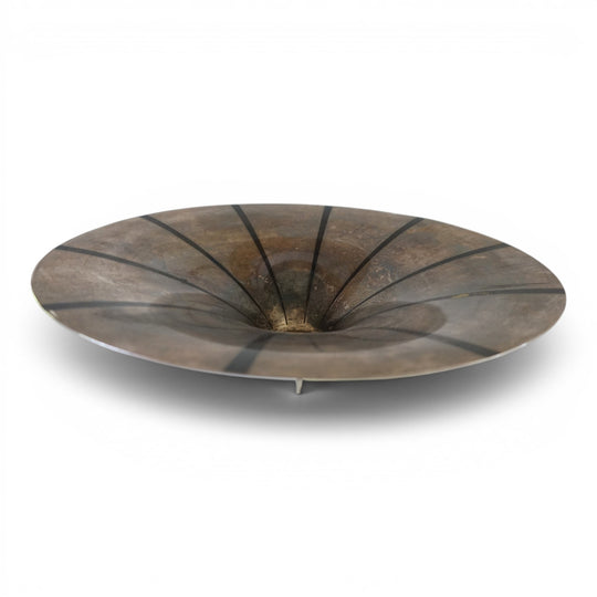 WMF Ikora skulpturale Bauhaus Schale Messing versilbert von Paul Haustein, 1920