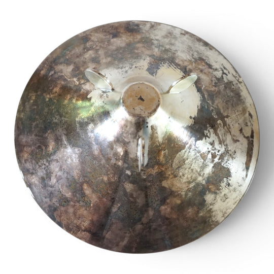 WMF Ikora skulpturale Bauhaus Schale Messing versilbert von Paul Haustein, 1920