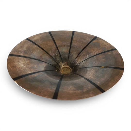 WMF Ikora skulpturale Bauhaus Schale Messing versilbert von Paul Haustein, 1920