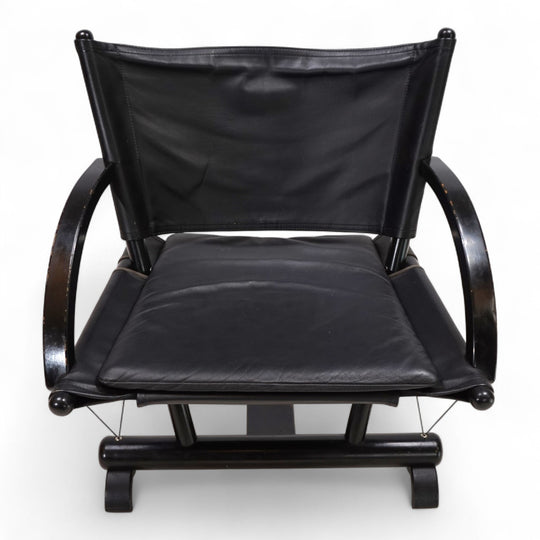 Weishäupl Werkstätten String Leder Stuhl postmodern, 1980