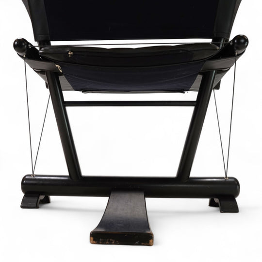 Weishäupl Werkstätten String Leder Stuhl postmodern, 1980