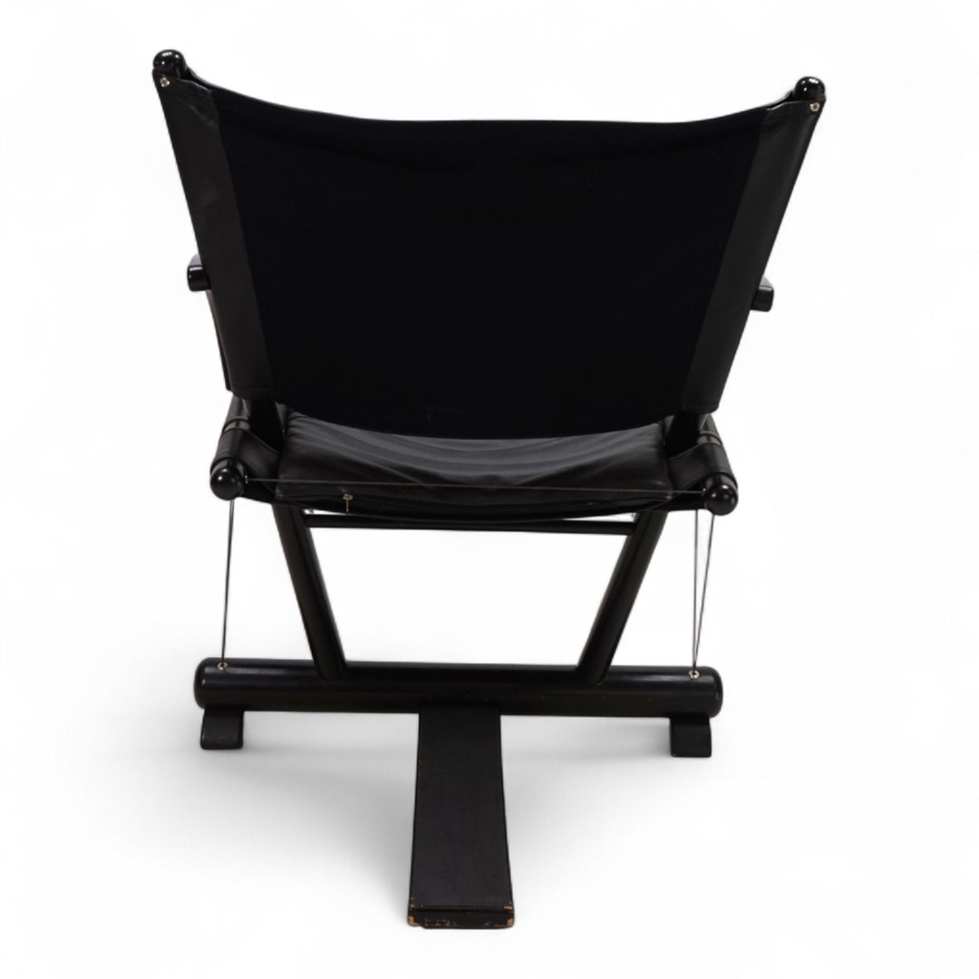 Weishäupl Werkstätten String Leder Stuhl postmodern, 1980