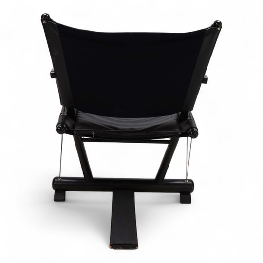 Weishäupl Werkstätten String Leder Stuhl postmodern, 1980