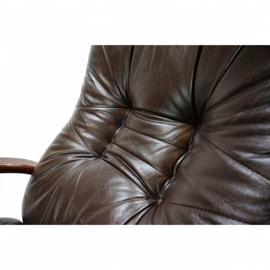 Westnofa The Panter Leder Loungesessel von Arnt Lande, 1970