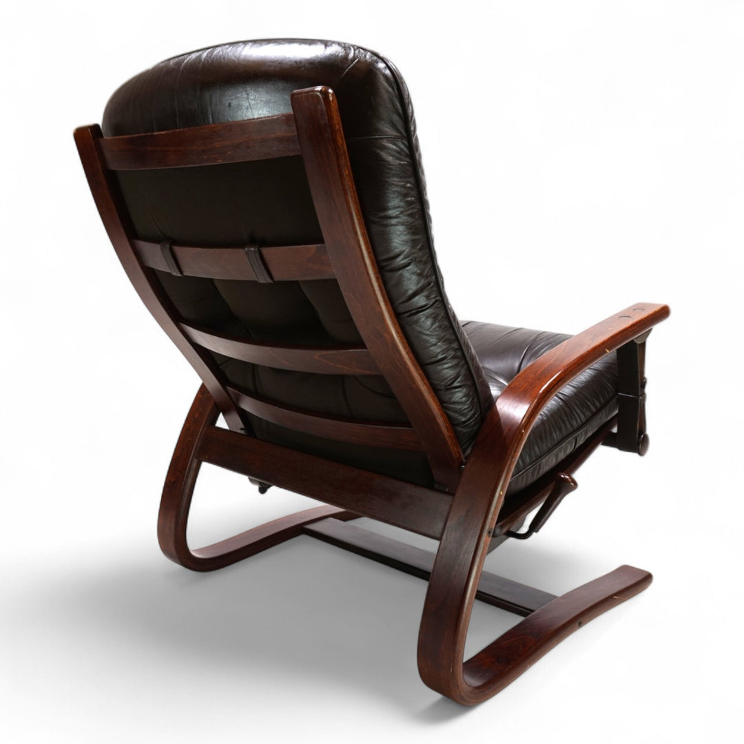 Westnofa The Panter Leder Loungesessel von Arnt Lande, 1970