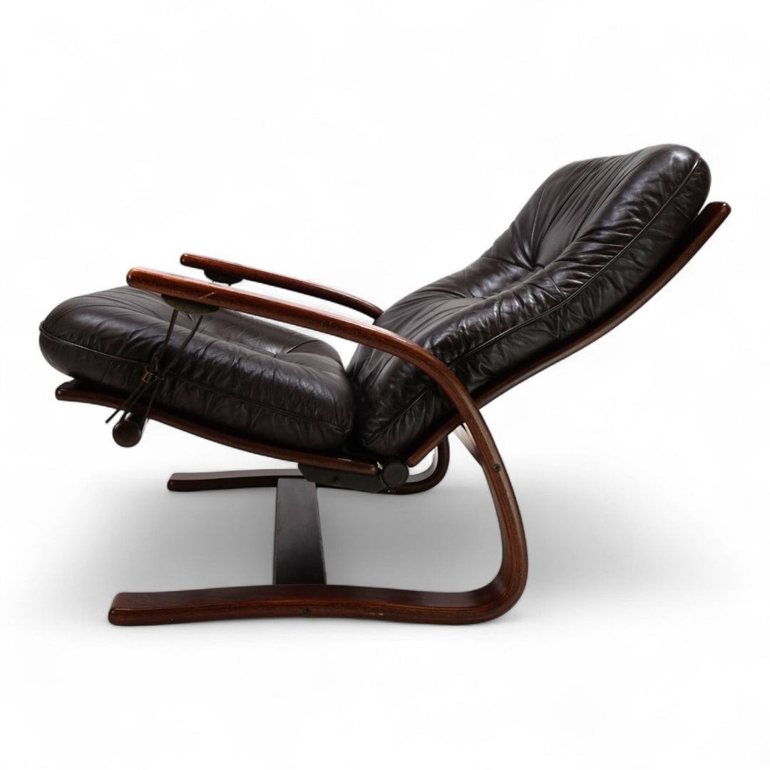 Westnofa The Panter Leder Loungesessel von Arnt Lande, 1970