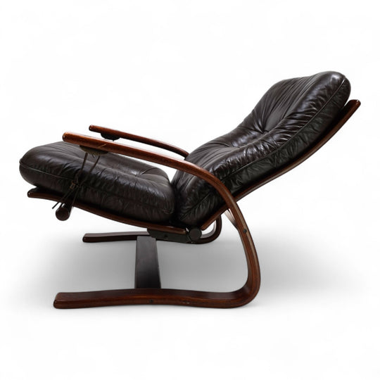 Westnofa The Panter Leder Loungesessel von Arnt Lande, 1970