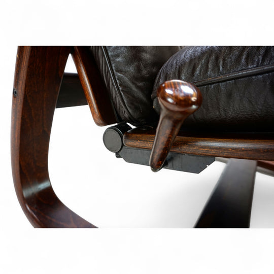 Westnofa The Panter Leder Loungesessel von Arnt Lande, 1970