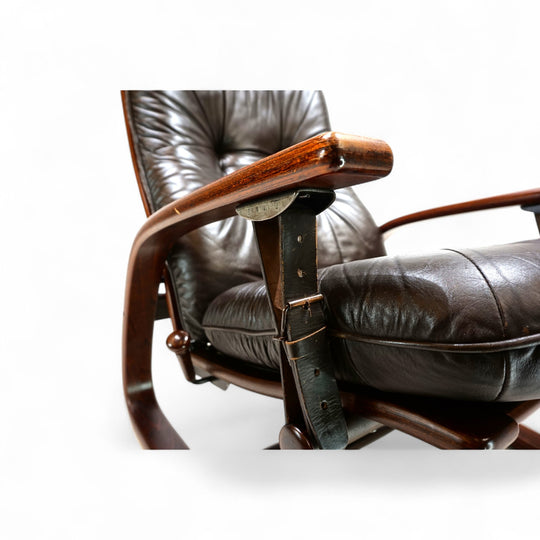 Westnofa The Panter Leder Loungesessel von Arnt Lande, 1970