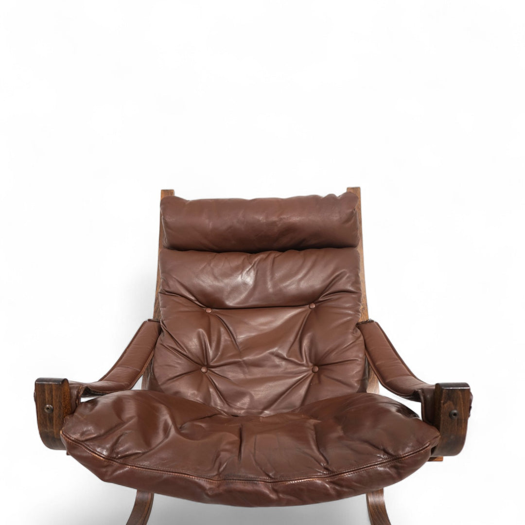 Westnofa Siesta Leder Loungesessel von Ingmar Relling, 1960