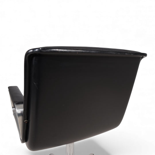 Wilkhahn Delta Leder Konferenz/Esszimmerstuhl drehbar von Delta Group, 1960