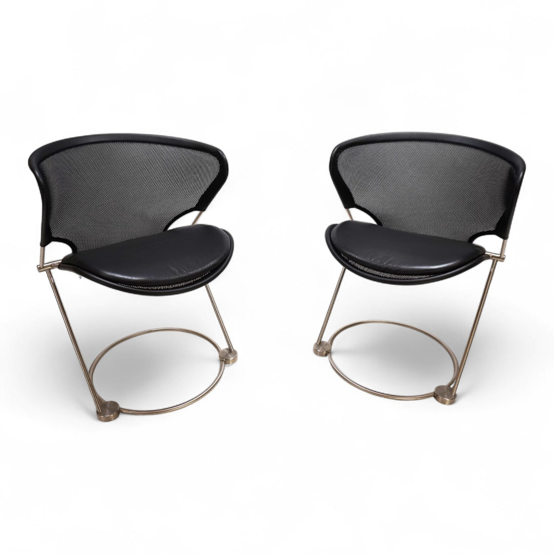 2er Set Wilkhahn Nuvola Konferenz / Esszimmerstühle von Herbert Ohl, 1980