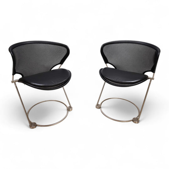 2er Set Wilkhahn Nuvola Konferenz / Esszimmerstühle von Herbert Ohl, 1980