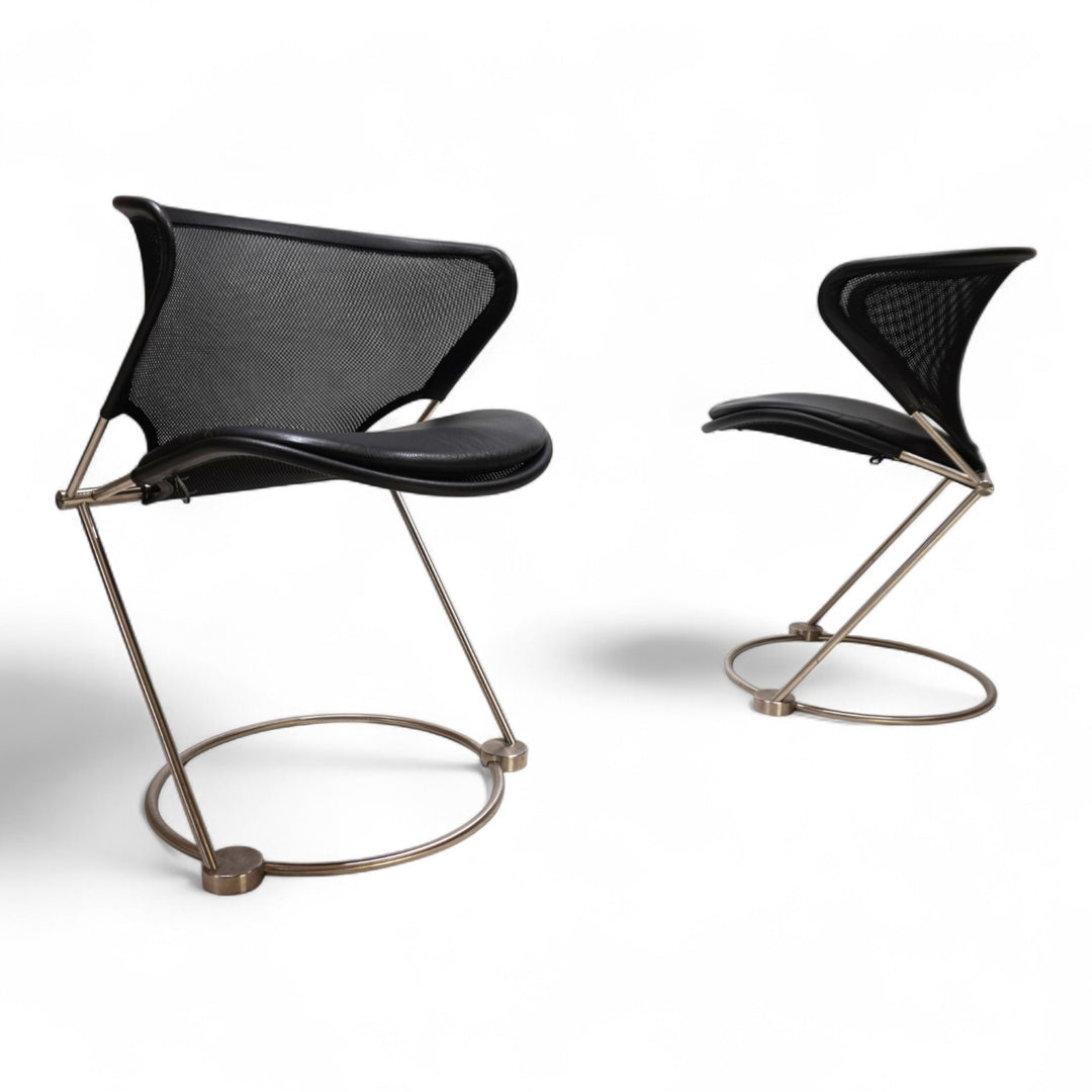 2er Set Wilkhahn Nuvola Konferenz / Esszimmerstühle von Herbert Ohl, 1980