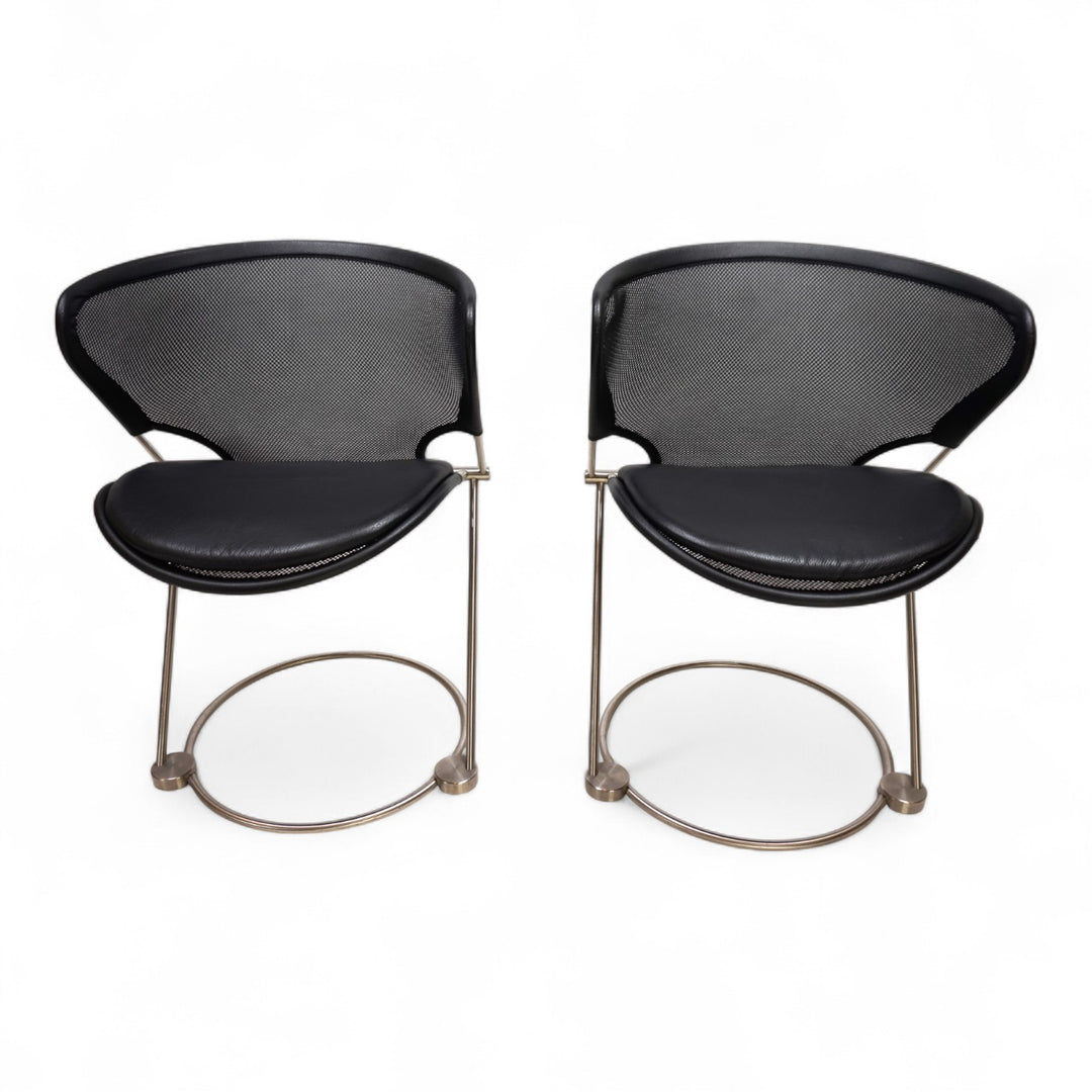 2er Set Wilkhahn Nuvola Konferenz / Esszimmerstühle von Herbert Ohl, 1980