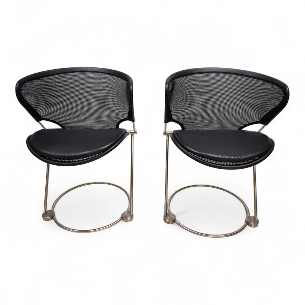 2er Set Wilkhahn Nuvola Konferenz / Esszimmerstühle von Herbert Ohl, 1980