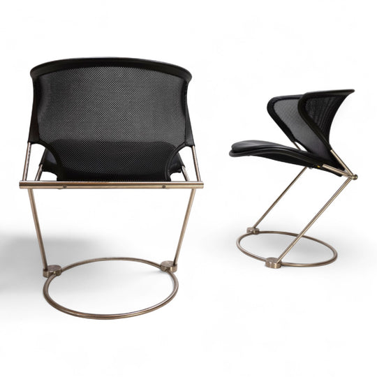 2er Set Wilkhahn Nuvola Konferenz / Esszimmerstühle von Herbert Ohl, 1980