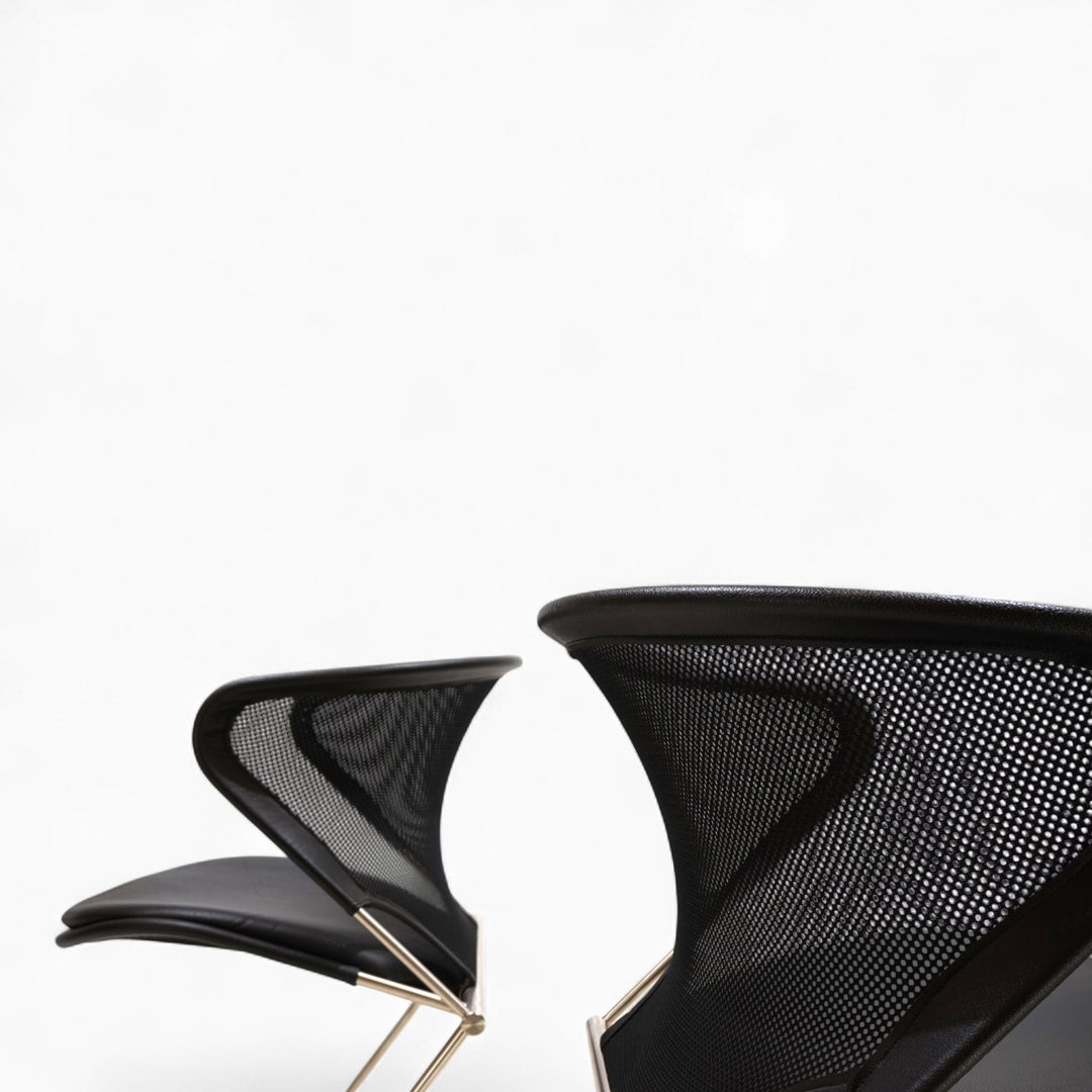 2er Set Wilkhahn Nuvola Konferenz / Esszimmerstühle von Herbert Ohl, 1980