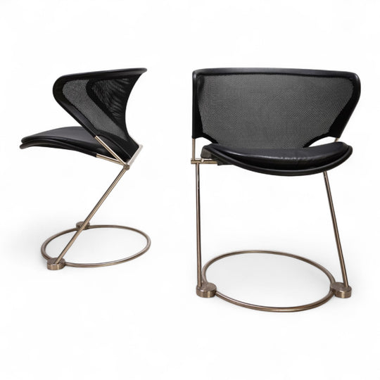 2er Set Wilkhahn Nuvola Konferenz / Esszimmerstühle von Herbert Ohl, 1980