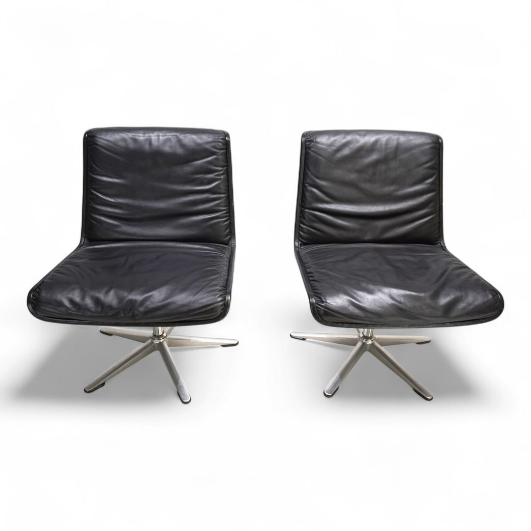 Wilkhahn Delta 2er set Leder Konferenz / Esszimmerstühle von Delta, 1960