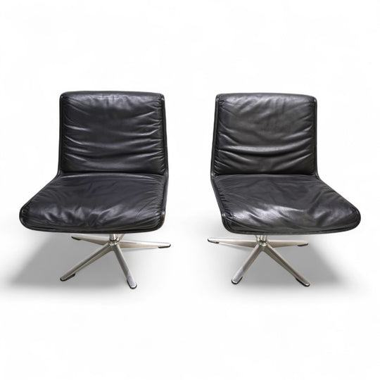 Wilkhahn Delta 2er set Leder Konferenz / Esszimmerstühle von Delta, 1960