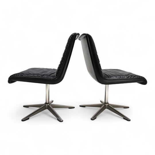 Wilkhahn Delta 2er set Leder Konferenz / Esszimmerstühle von Delta, 1960
