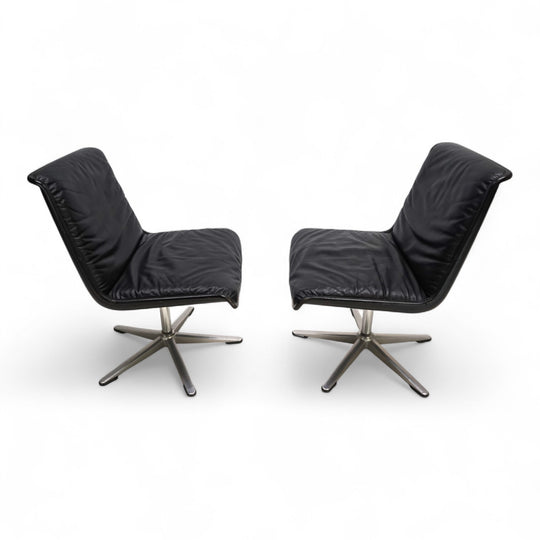 Wilkhahn Delta 2er set Leder Konferenz / Esszimmerstühle von Delta, 1960