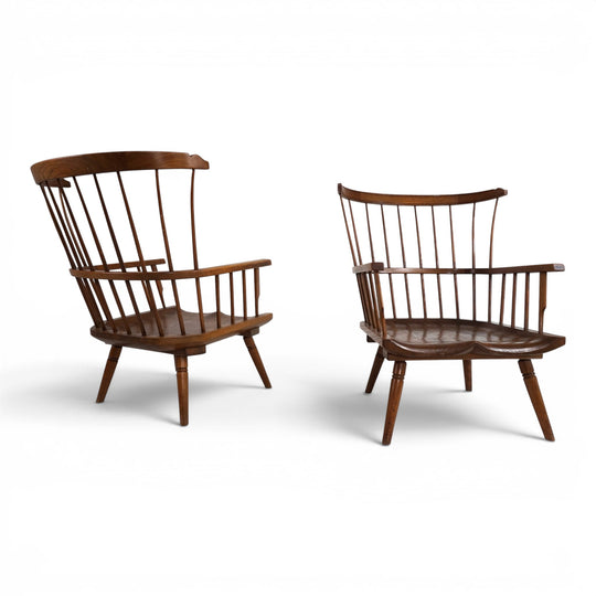 Paar handgefertigter Windsor Loungesessel, England, um 1960