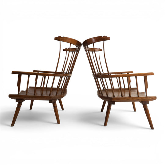 Paar handgefertigter Windsor Loungesessel, England, um 1960