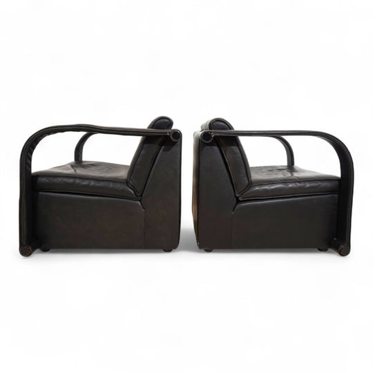 Otto Zapf Arcona 2er Set Ledersessel für Art Collection, 1980