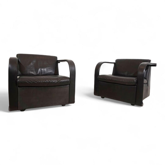 Otto Zapf Arcona 2er Set Ledersessel für Art Collection, 1980