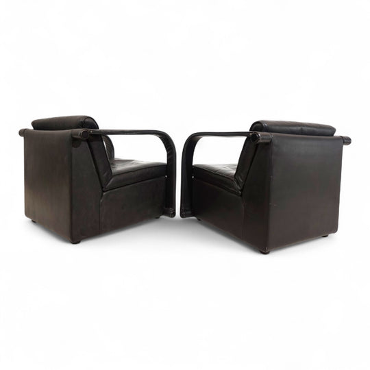 Otto Zapf Arcona 2er Set Ledersessel für Art Collection, 1980