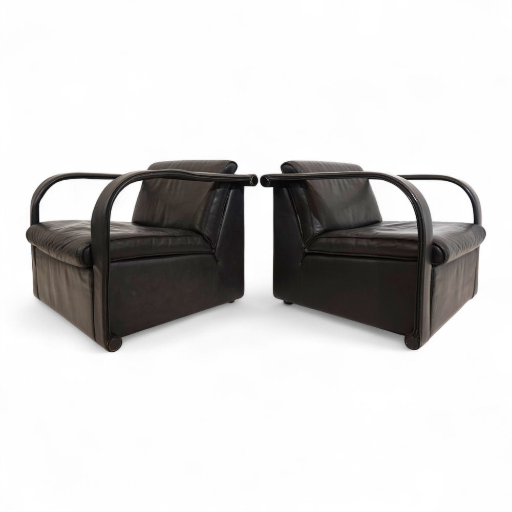 Otto Zapf Arcona 2er Set Ledersessel für Art Collection, 1980
