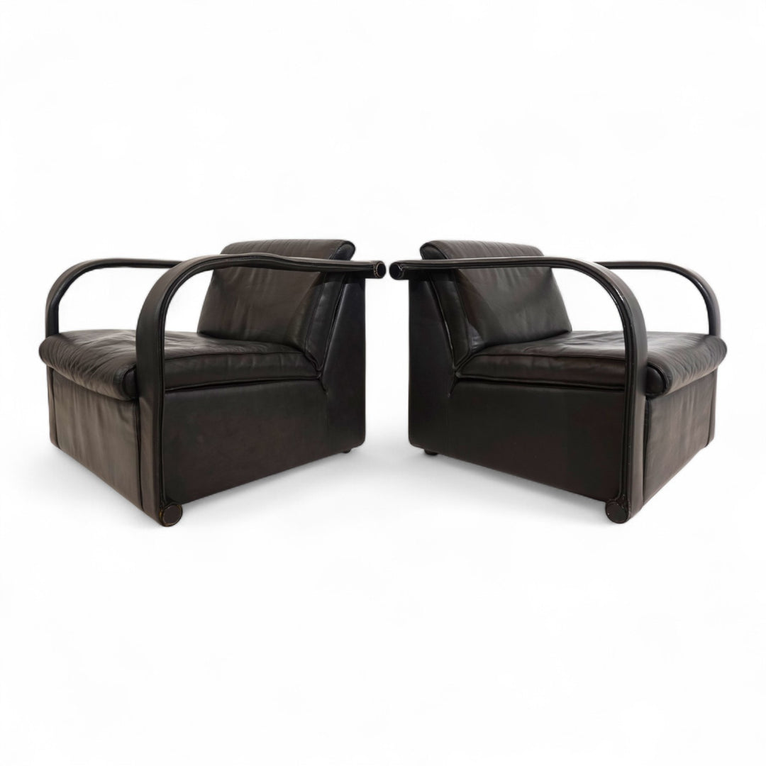 Otto Zapf Arcona 2er Set Ledersessel für Art Collection, 1980