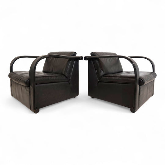 Otto Zapf Arcona 2er Set Ledersessel für Art Collection, 1980