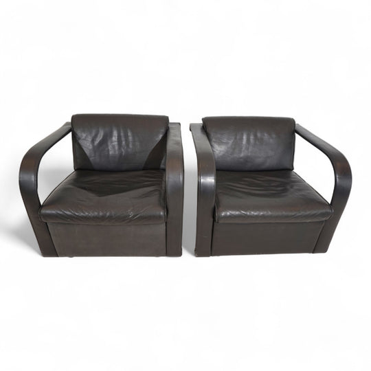 Otto Zapf Arcona 2er Set Ledersessel für Art Collection, 1980