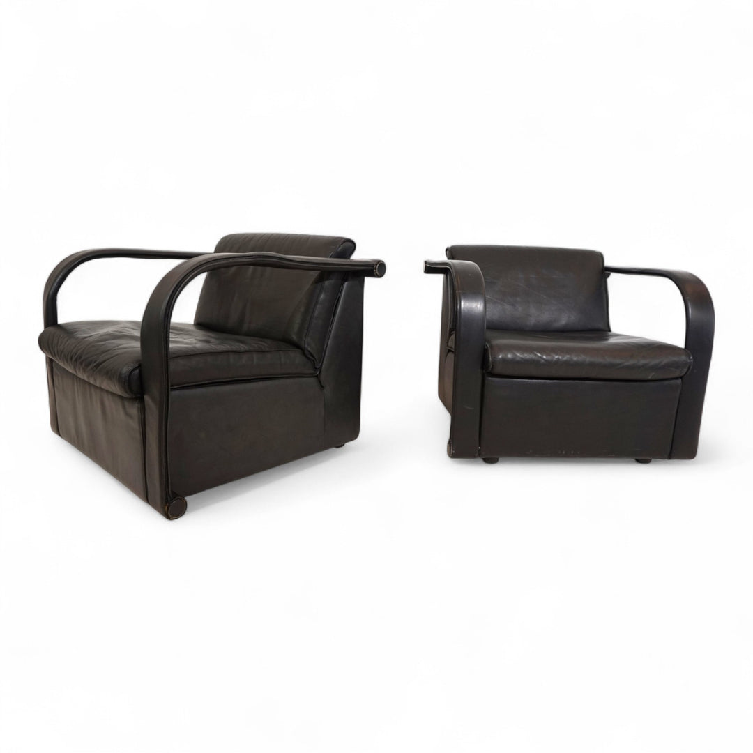 Otto Zapf Arcona 2er Set Ledersessel für Art Collection, 1980