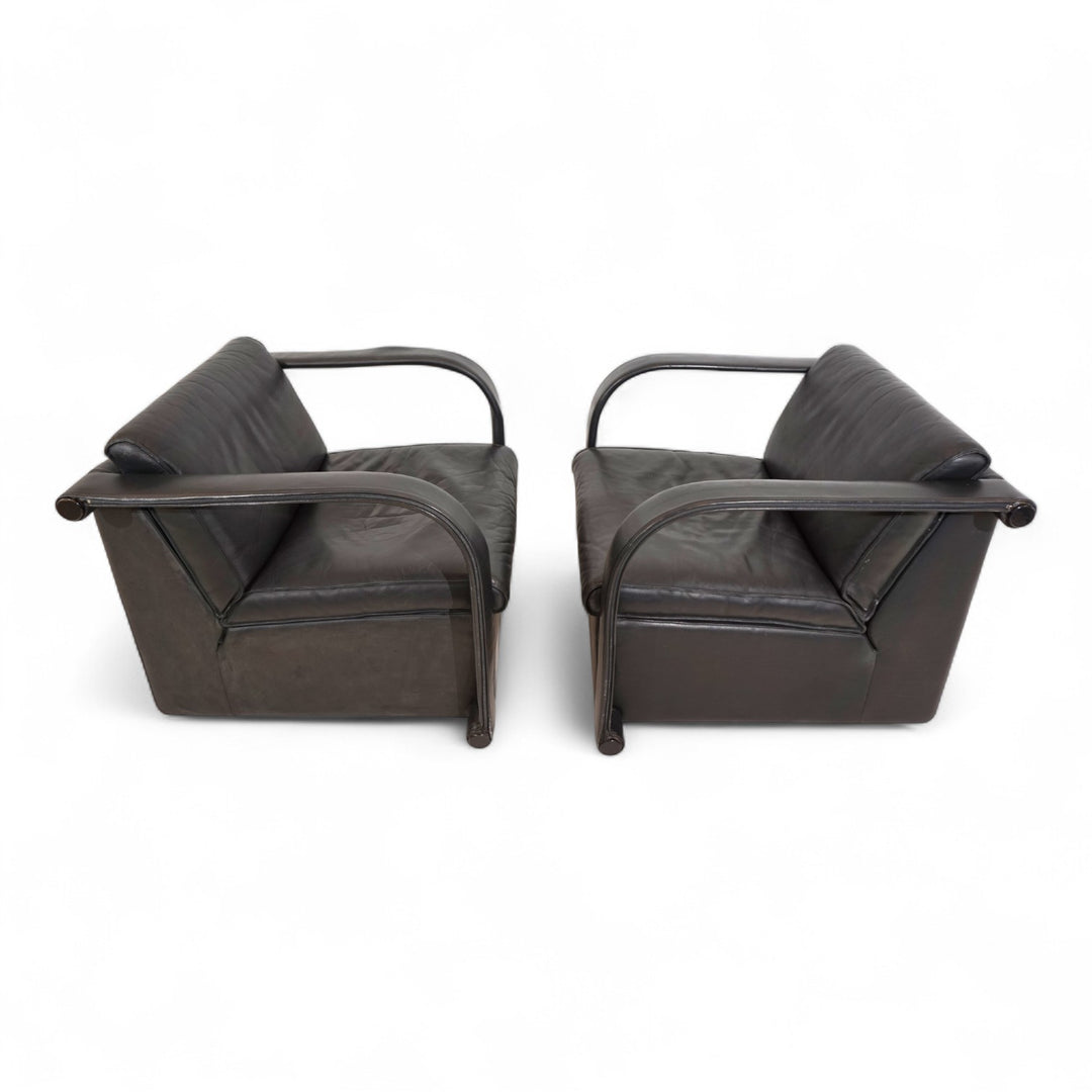 Otto Zapf Arcona 2er Set Ledersessel für Art Collection, 1980