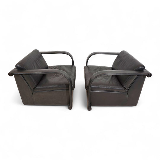 Otto Zapf Arcona 2er Set Ledersessel für Art Collection, 1980