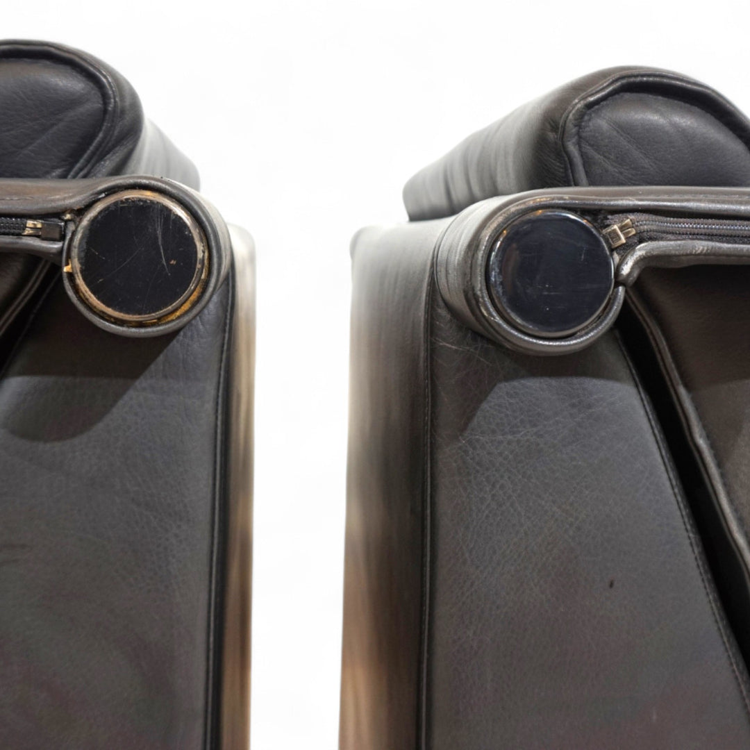 Otto Zapf Arcona 2er Set Ledersessel für Art Collection, 1980