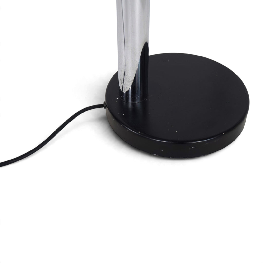 Chrome floor lamp with flexible gooseneck, 1970