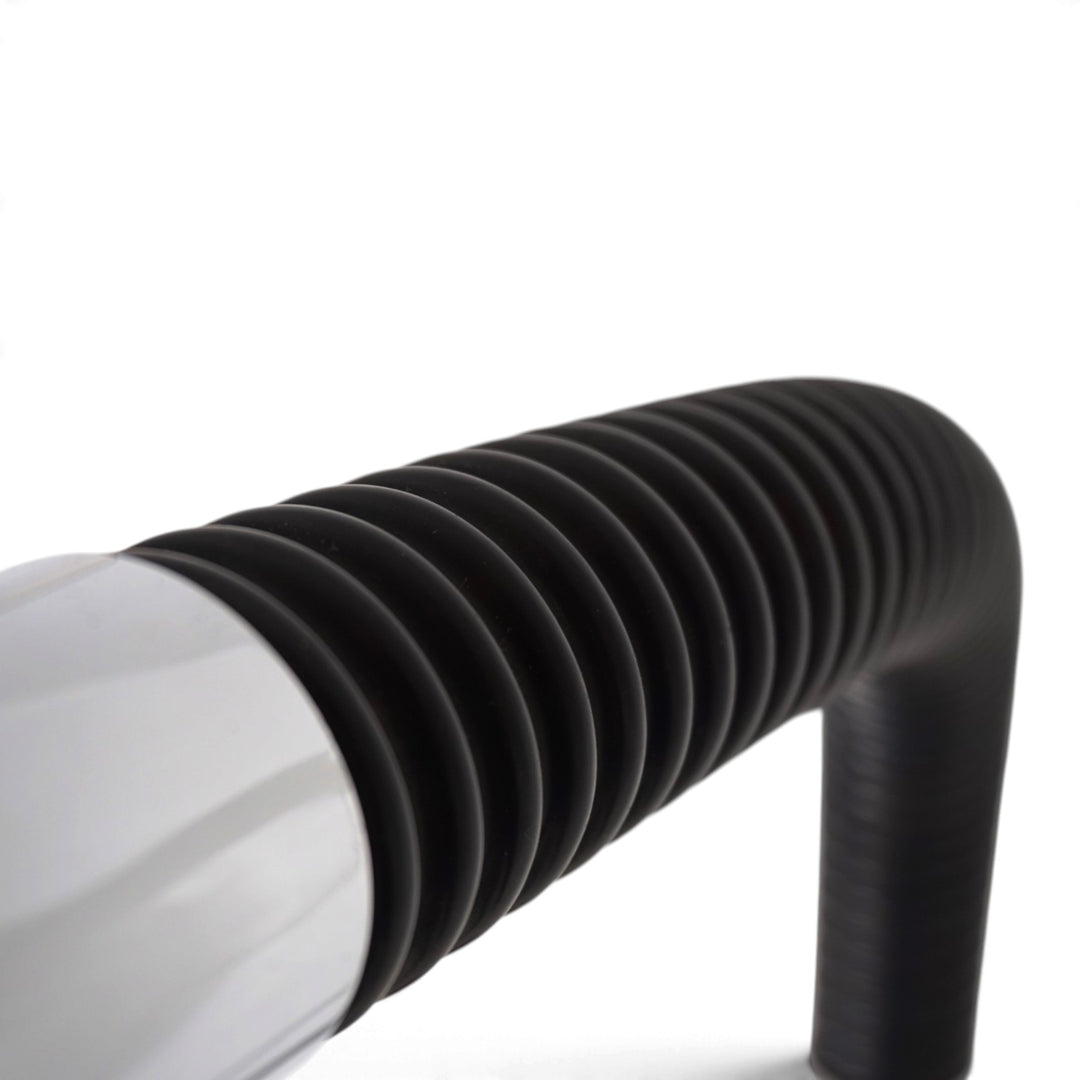 Chrome floor lamp with flexible gooseneck, 1970
